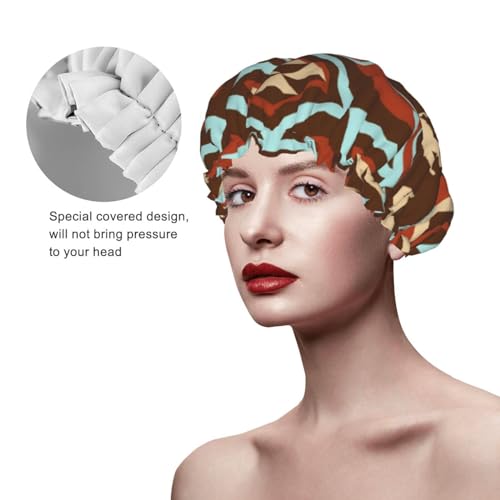 Bonnet de douche imperméable réutilisable pour cheveux longs et courts