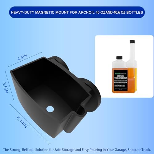 Magnetic Diesel Additive Holder for Archoil AR6500 with 185lb Strong Hold - Spill-Proof Bottle Mount for 40oz & 40.6 oz Bottles | UV & Heat Resistant ASA Material — 사진 6