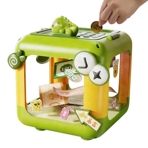 CGACCSD Hucha infantil, caja de dinero de gran volumen con cerradura de combinación y gran capacidad, caja fuerte de dinero para niños, para niñas, cumpleaños, ocasiones festivas