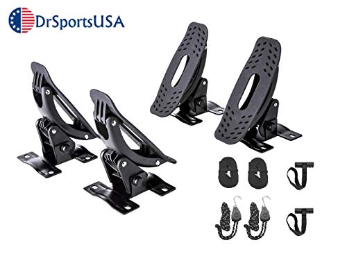 DrSportsUSA Car Roof Universal Kayak Canoe Saddle Rack for Car Rack Kayak Canoe Brackets with Bow and Stern Lines