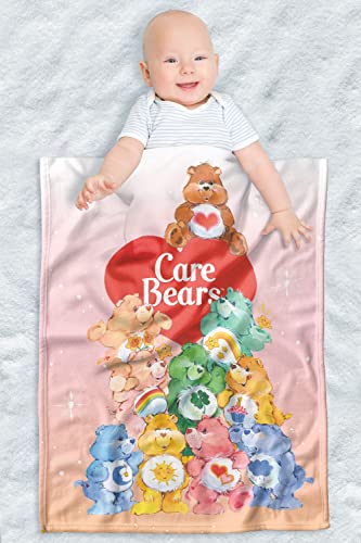 Image of LOGOVISION Care Bears Lightweight Baby Blanket, 30"X40", Beary Big Pile Unisex for Infants Girls & Boys