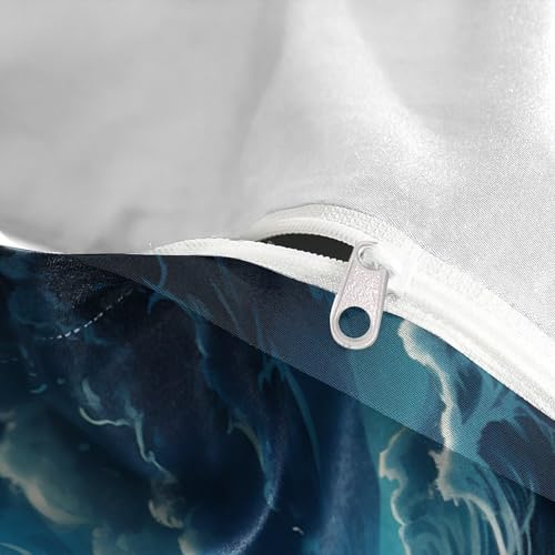 Housse de Couette Coquillage Résistante Anti-Plis Fermeture Éclair - 8