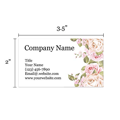 Custom Printed 100% Recycled Card Stock Business Cards - Thick Sturdy Stock - 3.5" x 2" - 100% Recycled Content - 100% Made in the U.S.A. (Rose Pink, 500)