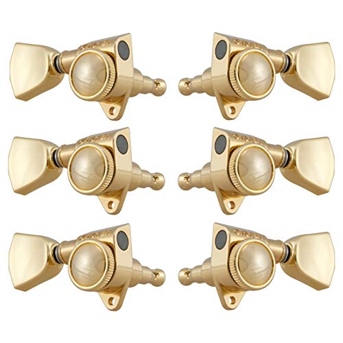 Grover 502G Roto-Grip Locking Rotomatic Tuners - 3+3 Gold with Keystone Buttons