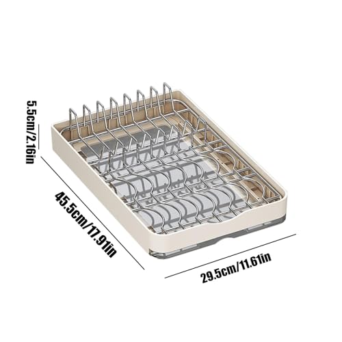 Secador de platos extraíble de metal para armarios, el ahorro de espacio ideal en tu cocina 8