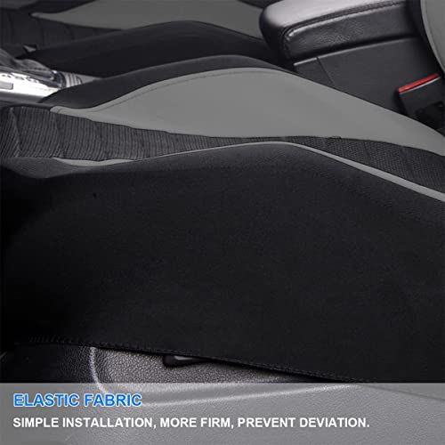 CGEAMDY Car Seat Covers, 2 Pcs Front Car Seat Protectors, Breathable Waterproof and Non-Slip Car Seat, Compatible with Cars, SUVs and Trucks (Grey) - Image 4