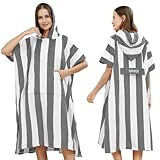 Yufawow Men Women Hooded Towel Changing Wearable Cloth Swimsuit Bikini Coverup Dry Robe Bathing Swim Parka Jacket Suit Dress Wrap Plus Size for Beach Hiking Pee Surf Board Pool Shower