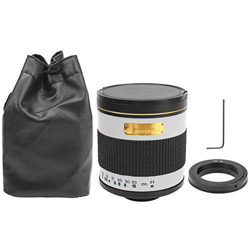 Telephoto Mirror Lens, 500Mm F6.3 Telephoto Lens Alloy Optical Glass Manual Focusing Camera Mirror Lens For Nikon Ai Mount Slr Camera (White) #TOP6