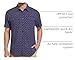 WARHORSEE Printed Fishing Shirts for Men UPF 50+ Breathable Stretch Mens Button Down Short Sleeve Hiking Casual Shirts,NavyAnchor,L