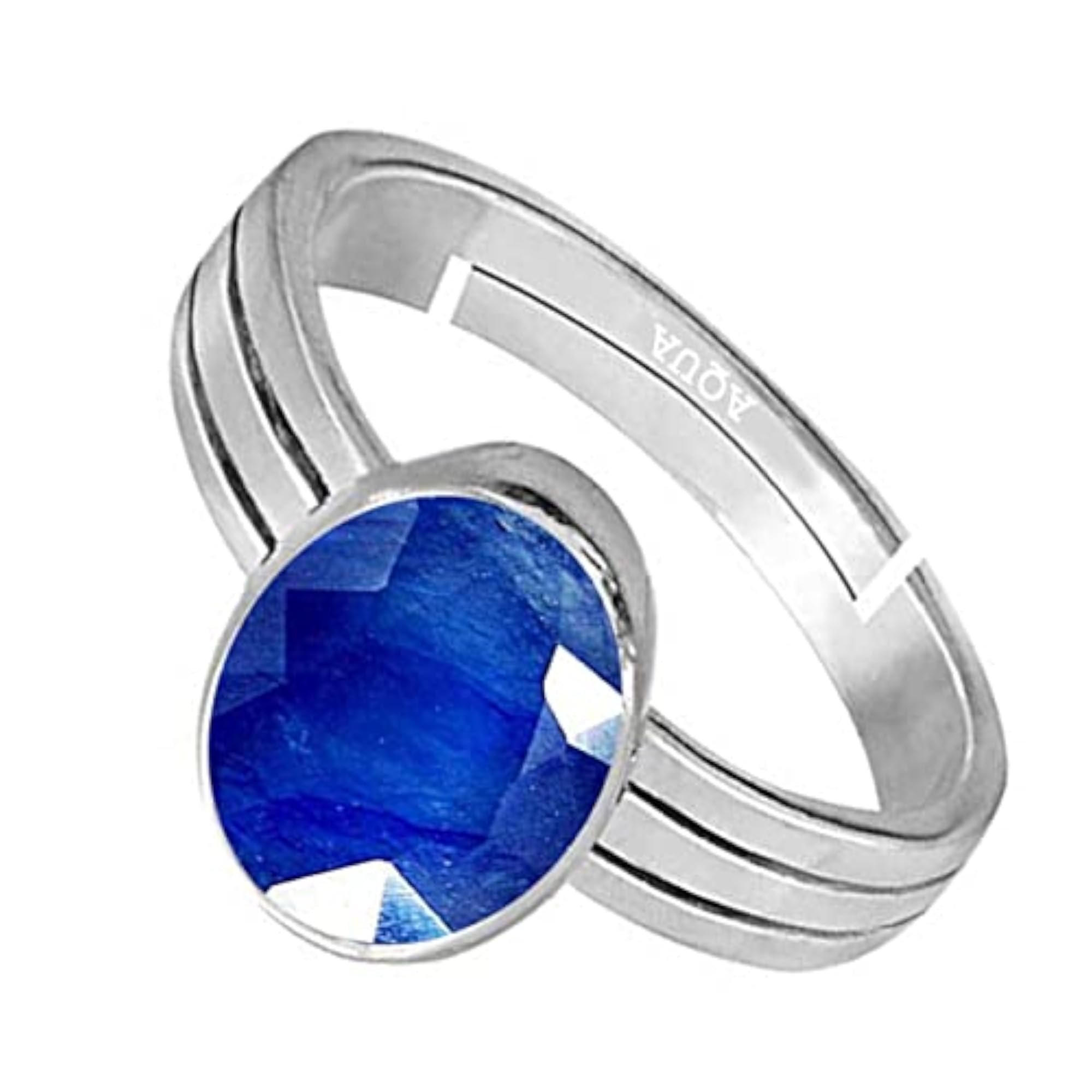 Women's Blue Sapphire 4.25 Ratti Adjustable Ring in 925 Sterling Silver