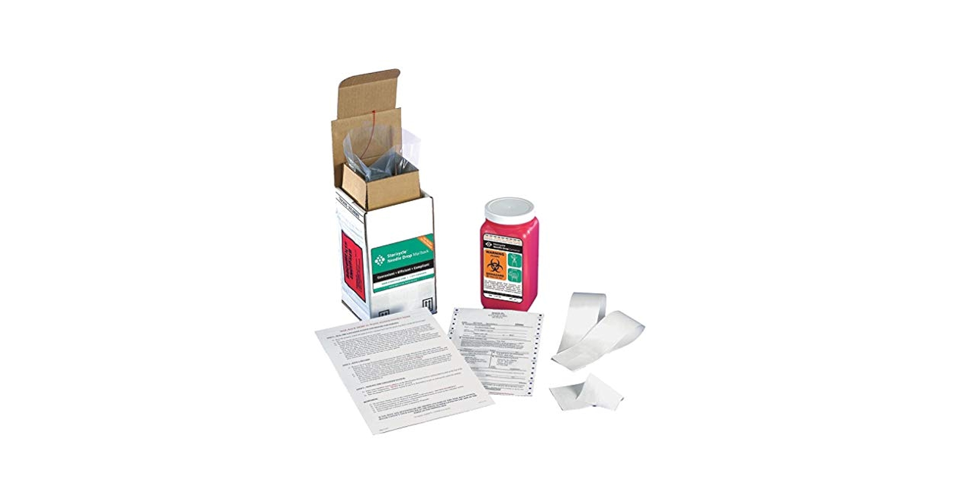 Amazon.com: Stericycle Sharps Mailback System, 1/4 Gal, Red