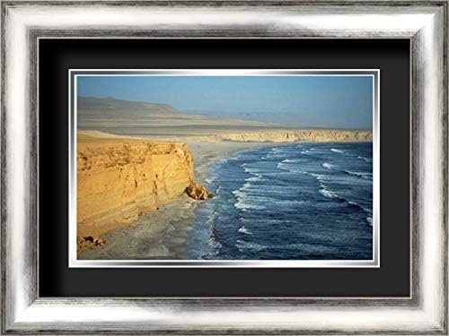 Amazon アタカマ砂漠 海の崖と太平洋 パラカス半島 ペルーの額入りアートプリント De Roy Tui 24x17 Inches Ex 64 2xscblack 24x17 アートフレーム ポスター オンライン通販