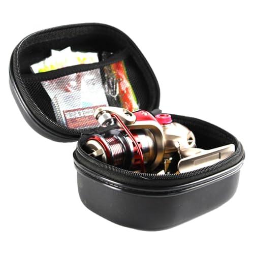 Custodia portaoggetti per mulinello con tasca in rete borsa da pesca rigida EVA custodia esterna multifunzionale accessori per barche da