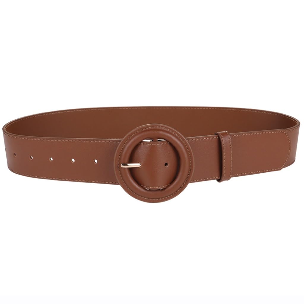 Belt Womens Leather Versatile Decorative Coat with Dress Sweater Wide Belt Outer Belts