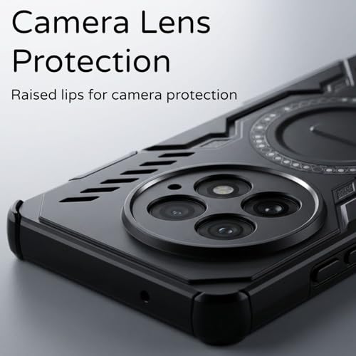 Image of ShieldTech Back Cover Case for OnePlus 13R 5G | 360 Protection Mobile Phone Case Mag-Safe | Camera Protection | Back Cover for 1 + OnePlus 13R 5G / One Plus 13R 5+G - Black TPU+PC