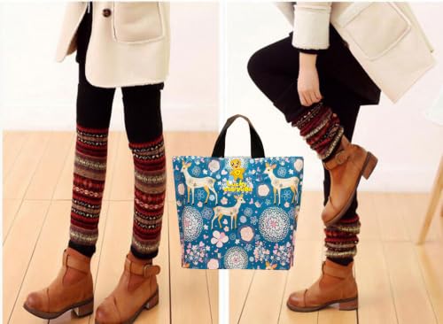 Image of Leg Warmers for Women Long Wool Boot Warmer Thick Warm Leg Warmers for Winter