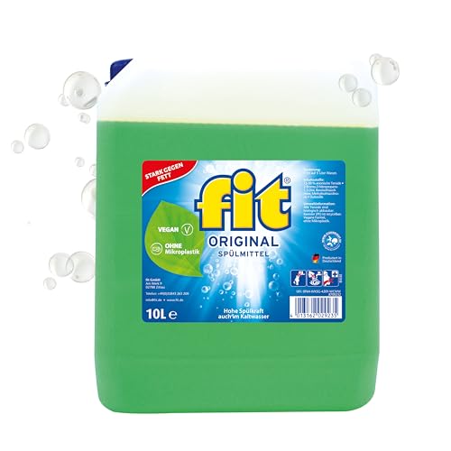 fit Hand-Spülmittel 10 l Geschirrspülmittel gegen Fett und Stärke hautverträglich vegan mikroplastikfrei Original