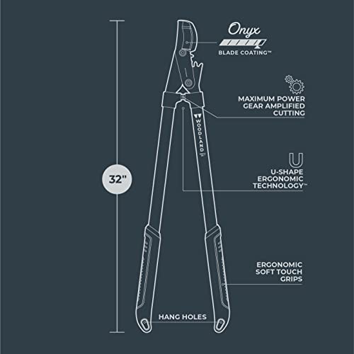 Woodland Tools Co. Super Duty 32" Maxforce Lopper, Tree Cutter, Branch Trimmer, Gardening Hand Loppers, Limb Clipper (25-3003-100) #TOP3