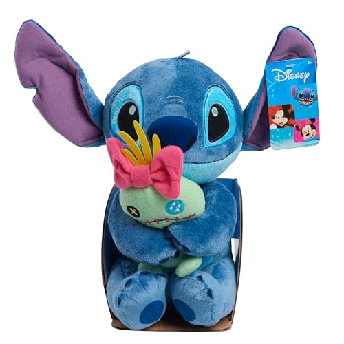 Just Play Disney Classics Lil Friends Stitch and Scrump Peluche Animal, Juguetes para niños a Partir de 0 años