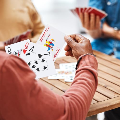 TYYIHUA Spielkarten Großdruck, Low Vision Spielkarten, 2 Pack Pokerkarten, Großdruck Spielkarten für Senioren, Sehbehinderte, für Blackjack, Euchre, Canasta Kartenspiel – Bild 6