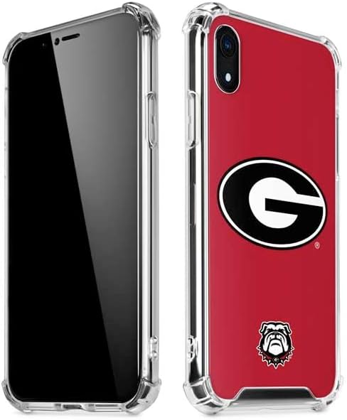 Skinit Clear Phone Case Compatible with iPhone XR - Officially Licensed University of Georgia Black Jersey Design