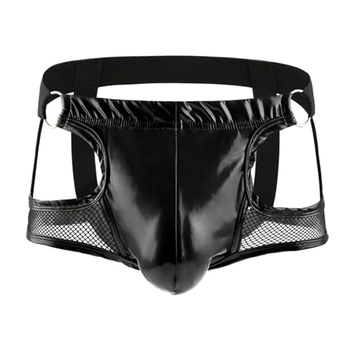 Lingerie for Men Silk Mens T Shaped Pants Leather Double Open Cut Underwear Color Lingerie for Men