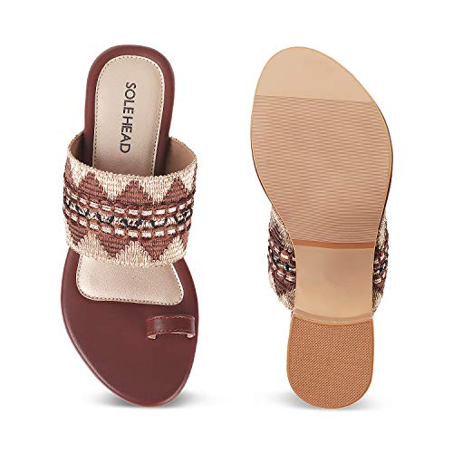 Image of SOLE HEAD Brown Women Sandal