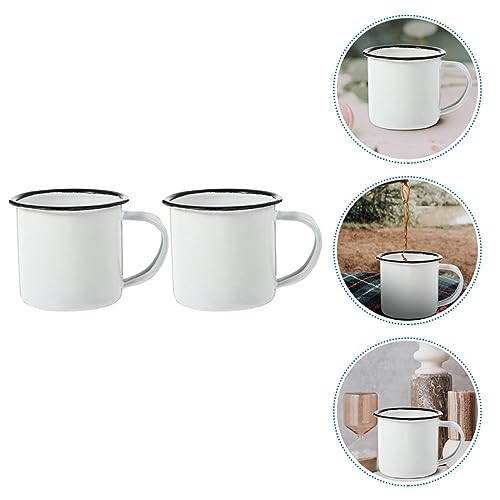 Ensemble de tasses à eau en émail gobelets vintage en étain