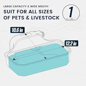   Automatic-Dog-Water-Dispenser-1-Gallon-Dog-Water-Bowl-for-Outdoor-Extra-Large-Waterer-for-Pets-Water-Feeder-for-Livestock-Food-Grade-Material-Fit-34-Garden-Faucet-Easy-to-Clean-Gray