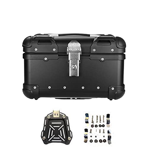 Top case moto 35L en aluminium noir universel avec kit de fixation pour scooter