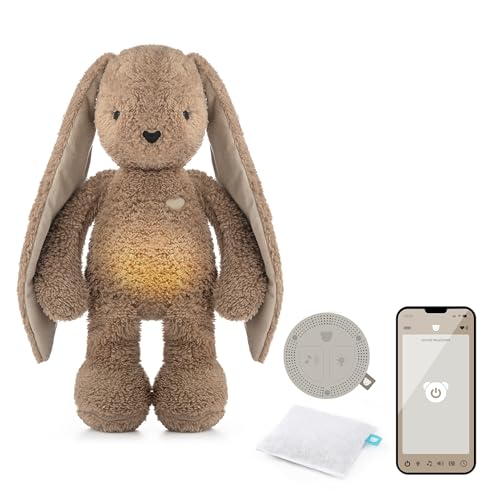 myHummy Doudou Bunny marron stoppe les pleurs du soir avec son rythme cardiaque intégré