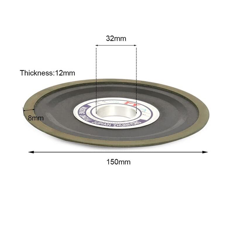 150 mm Diamant-Schleifscheibe – PDX Bakelit-Harz-Schleifscheibe for Schleifer, Körnung 200, langlebig und verschleißfest, 1 Stück