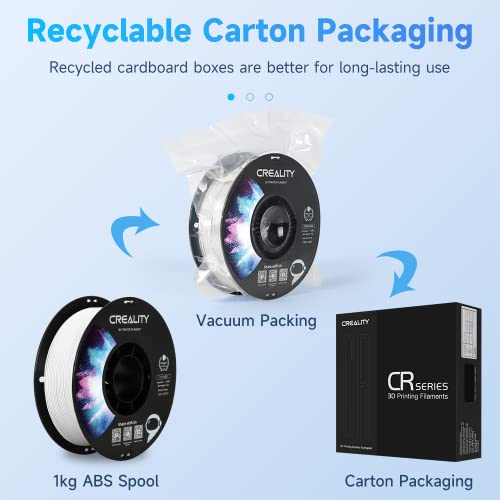 Image of Creality ABS Filament 1.75mm, 3D Printer Filament, No-Tangling, Strong Bonding and Overhang Performance Dimensional Accuracy + /-0.02mm, 2.2lbs /Spool