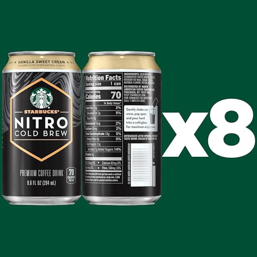 Image of Starbucks Nitro Cold Brew, Vanilla Sweet Cream 9.6 fl oz Can (8 Pack)