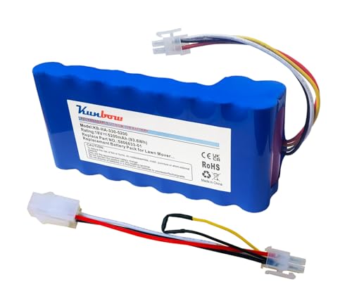 Kunbow Batería de repuesto para robot cortacésped Husqvarna Automower 320, 330X, 420, 430, 430X, 440, 450X, 520, 550, robot cortacésped, repuesto para batería Husqvarna Automow 580 68 33-01,580 68 33