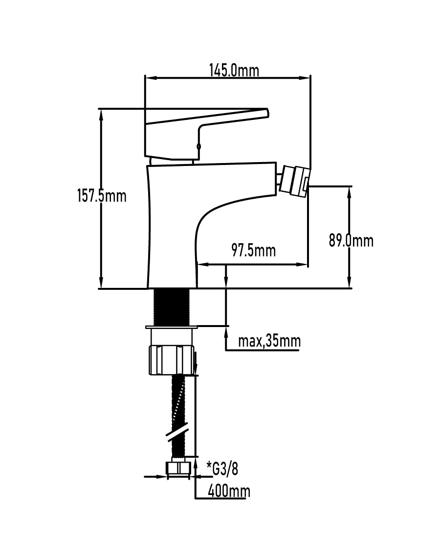 DP Grifería Álamo - Grifo monomando de bidet