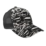 Photo Gallery zhaolq barber shop - berretto da baseball in rete con stampa monocromatica, unisex, comodo, traspirante, varie occasioni, nero Photo Gallery zhaolq barber shop - berretto da baseball in rete con stampa monocromatica, unisex, comodo, traspirante, varie occasioni, nero