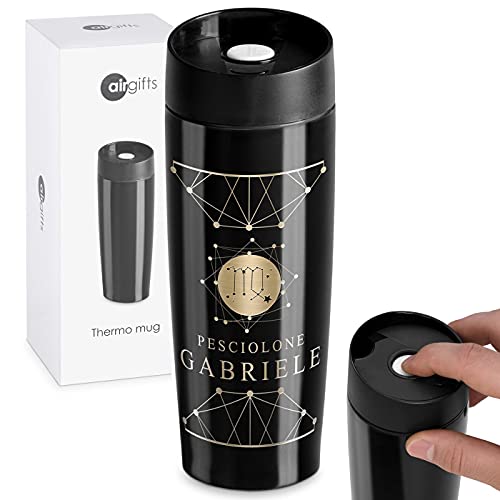 Murrano Tazza termica Mug per Caffè e Tè - 320 ml - incisione...