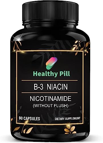 ASTA Niacin, Vitamin B3 Supplement for Healthy Hair Skin and Nails, Energy Support, Non-GMO, Vegetarian (90 Capsules)