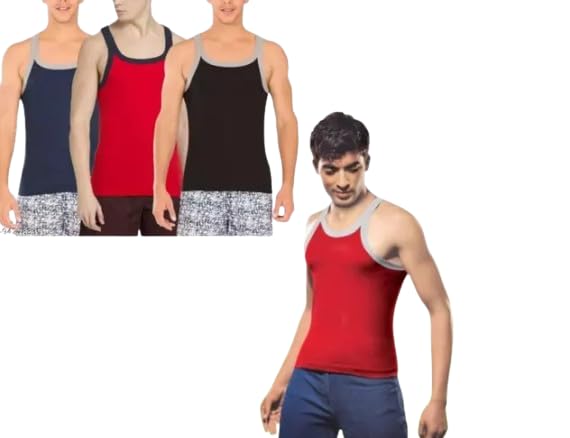 TJS Men Cotton Multicolour Gym Vest (Pack of 2) 1-picture-48