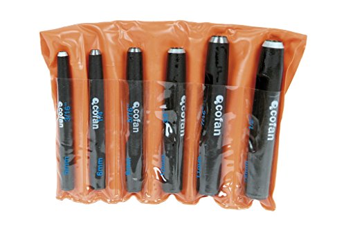 Cofan Conjunto de 6 sacabocados de golpe cilíndrico | Recomendable para materiales ligeros | Medidas de los agujeros de 5 a 12 mm