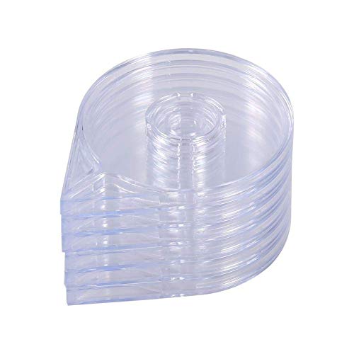 6Pcs Empty Clear Nail Art Striping Tape Line Case Box Holder Sticker Box Nail Art Tape Roller Dispenser for Easy Use DIY Sticker Nail Design Manicure Tool