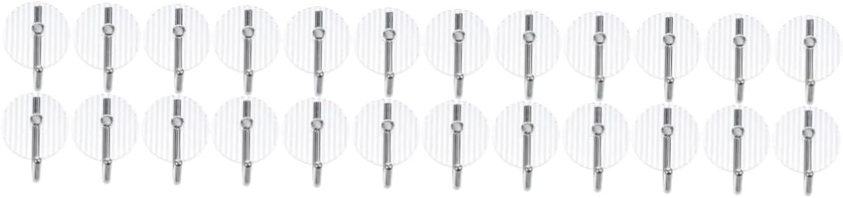 Mobestech 4sets 6pcs Wall Hooks for Keys and Towels Adhesive Bathroom and Kitchen Multipurpose Hooks Stylish Transparent Design for Easy Organization and Home Decor 6pcs*4
