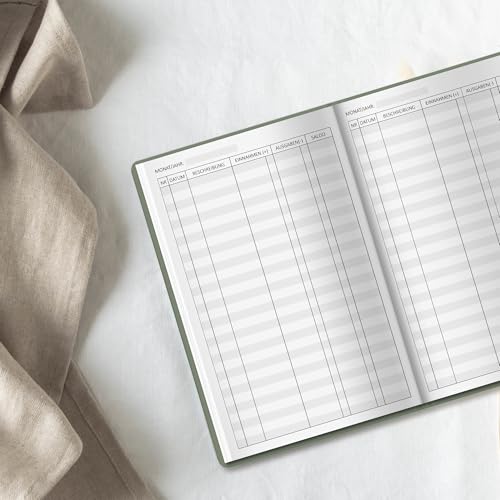 BIROYAL Kassenbuch A5-120 Seiten Haushaltsbuch, Budget Planner & Kassenbücher - Einnahmen Ausgaben Buch - Haushaltsbuch zum Eintragen - Kassenbuch Kleinunternehmer- Ausgaben Tracker Finanzplaner