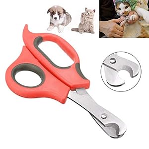 Sage Square Dog Nail Cutter Scissor Color Multicolor, Red Blu Blck – Premium Stainless Steel Clippers Safe and Effortless Nail Trimming for Large Dogs, Cats, Puppies,