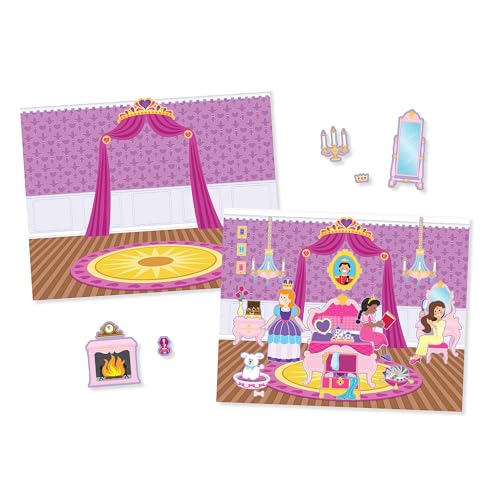 Melissa & Doug Libro Adesivi Attacca e stacca Bambini, Album Sticker Castello della Principessa, Giochi da Viaggio creativi per Bambini e Bambine dai 3 Anni in sù