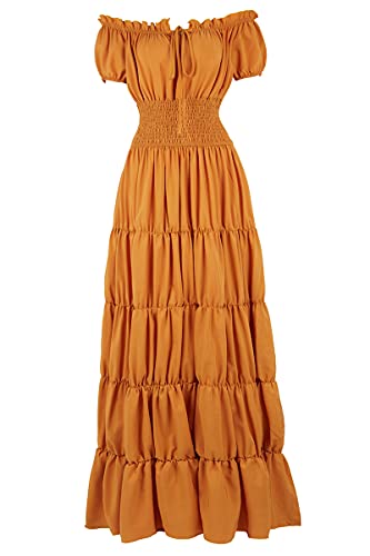 Image of Renaissance Costume Women Medieval Chemise Dress Peasant Tops Irish Under Dress