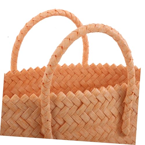 BESPORTBLE Elegant Woven Beach Tote Bag Shopping Tote Grocery Plastic Rattan Purse3
