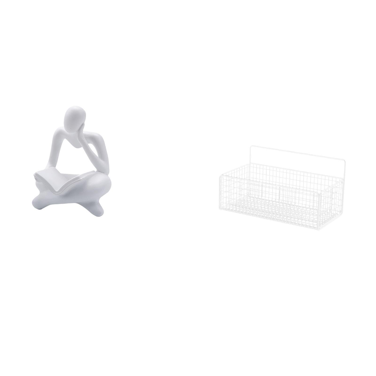 Abstract Thinker Floating Shelf Statue Decoration for Tabletop Living Room Office Bookshelf Metal Wall Organizer Wire Storage Basket for Kitchen Bathroom Countertop|Home & Garden|Home Décor-image-17