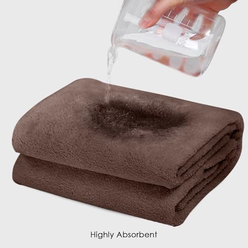 Image of HOUSSE Premium Microfiber Bath Towel - Extra Large 75x150cm Quick Dry Towels for Women Men & Kids | Super Soft Plush 550 GSM | Ultra Absorbent for Home Swimming Sports & Travel (Fossil)